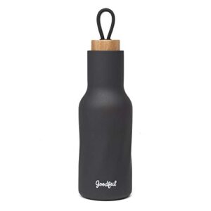 vacuum-sealed stainless steel thermal insulated water bottle, gray