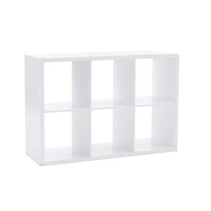 linon home decor linon dawes 6 cabinet white cubby storage