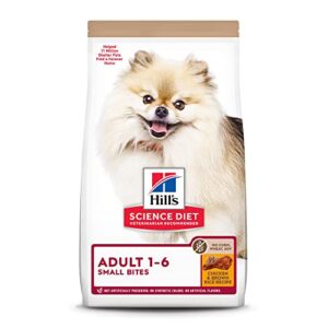 hill's science diet adult no corn, wheat or soy small bites dry dog food, chicken recipe, 4 lb. bag