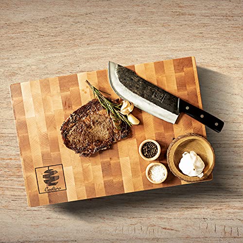 Daozi, Forged Cleaver Butcher Knife, 7.9-in High Carbon Steel Blade, Handmade Chinese Traditional Knife,Best for Chopping, Slicing, Cutting Meat,Fish,Ham