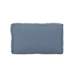 Christopher Knight Home Yvonne Rectanglular Water Resistant 12"x20" Lumbar Pillows (Set of 2), Blue
