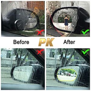 12Pcs Car Rearview Mirror Film, LeeLoon Anti Fog Anti Glare Anti Scratch Anti Mis Rainproof Waterproof HD Nano Clear Protective Sticker Film for Car Mirrors, Side Windows, Safe Driving