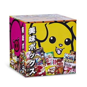 Dagashi Japanese Anime Otaku Snacks Tin Storage Box - 4x4-Inch Metal Novelty Stash Container With Pop Top Lid - Decorative Organizer Holder Cube Canister