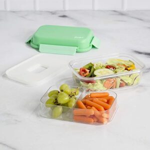 Goodful Lunch Box with Removable Ice Pack,Leak Proof Lid, Microwave Safe, Freezer Safe, Dishwasher Safe, Made from Tritan Material- Keeps odor, tastes and Stain Free, 4.23 Cups