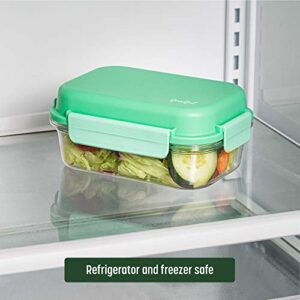 Goodful Lunch Box with Removable Ice Pack,Leak Proof Lid, Microwave Safe, Freezer Safe, Dishwasher Safe, Made from Tritan Material- Keeps odor, tastes and Stain Free, 4.23 Cups