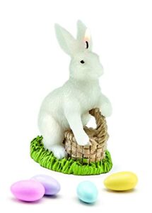 tag bunny rabbit with basket easter candle centerpiece decoration multicolored