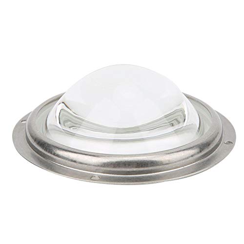 Condenser Lens LED Lens Optical Glass 100mm/3.94in Beam Angle 60° Aspheric Waterproof Rubber Circle with Fixed Bracket for 20-200W LED