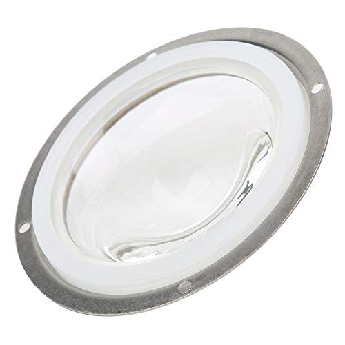 Condenser Lens LED Lens Optical Glass 100mm/3.94in Beam Angle 60° Aspheric Waterproof Rubber Circle with Fixed Bracket for 20-200W LED