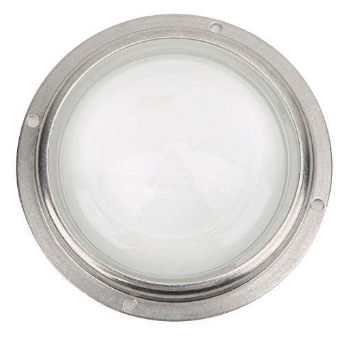 Condenser Lens LED Lens Optical Glass 100mm/3.94in Beam Angle 60° Aspheric Waterproof Rubber Circle with Fixed Bracket for 20-200W LED