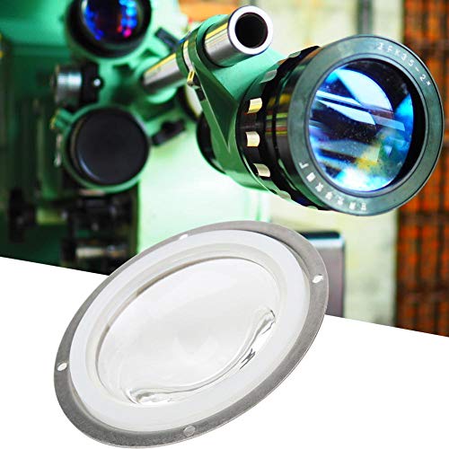 Condenser Lens LED Lens Optical Glass 100mm/3.94in Beam Angle 60° Aspheric Waterproof Rubber Circle with Fixed Bracket for 20-200W LED