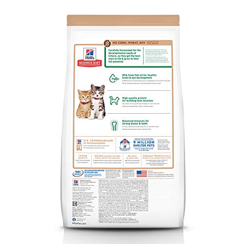 Hill's Science Diet Kitten No Corn, Wheat or Soy Dry Cat Food, Chicken Recipe, 6 lb. Bag