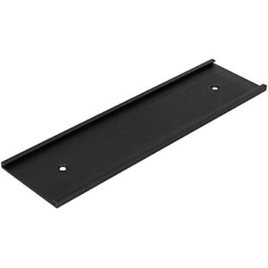 2" x 8" Aluminum Wall Mounted Name Plate Holder - Set of 5 - Office Business Door Sign Holder - Wall or Door - Black