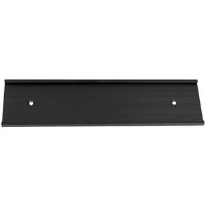 2" x 8" Aluminum Wall Mounted Name Plate Holder - Set of 5 - Office Business Door Sign Holder - Wall or Door - Black