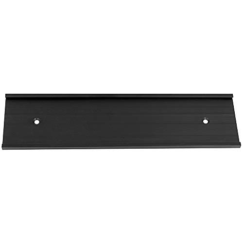 2" x 8" Aluminum Wall Mounted Name Plate Holder - Set of 5 - Office Business Door Sign Holder - Wall or Door - Black