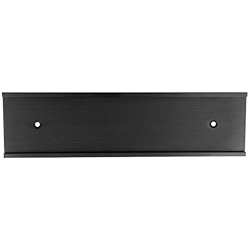 2" x 8" Aluminum Wall Mounted Name Plate Holder - Set of 5 - Office Business Door Sign Holder - Wall or Door - Black