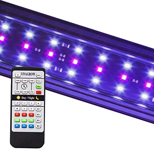 VivaGrow DN DayNight RGB 24/7 Customize Automation Full Spectrum LED Aquarium Fish Tank Light Extendable Remote (24" - 30")