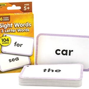 Teacher Created Resources Sight Words Flash Cards - 3 Letter Words (EP62039)