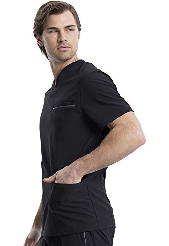 Cherokee iFlex Men Scrubs Top V-Neck CK661, M, Black