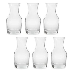 cornucopia mini individual wine carafes (6-pack); 6.5 oz single-serving personal size decanters for dinner parties, wine tastings, and more