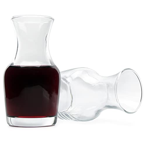 Cornucopia Mini Individual Wine Carafes (6-Pack); 6.5 oz Single-Serving Personal Size Decanters for Dinner Parties, Wine Tastings, and More