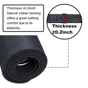 USTIDE Laundry Room Rug, Black Laundry Room Rug Runner 20x48, Non Skid Laundry Room Decor Black Area Rug, Kitchen Mat Floor Mat for Bathroom Washroom Kitchen Sink Mat