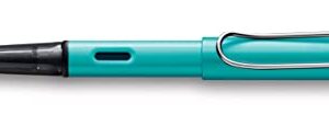 Lamy AL-star 023 Fountain Pen - Tourmaline Aluminium with Transparent Grip and Steel Nib - Nib Size M