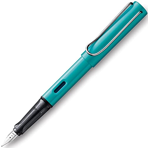 Lamy AL-star 023 Fountain Pen - Tourmaline Aluminium with Transparent Grip and Steel Nib - Nib Size M