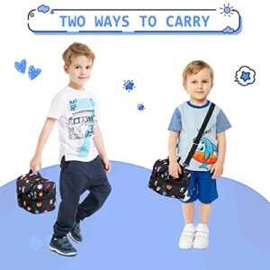 Lunch Bag for Boys, ChaseChic Kids Lunch Bag Insulated Lunch Box Lightweight Lunch Organizer Leak-Proof Cooler Bag with Dual Compartment and Detachable Adjustable Shoulder Strap, Black Astronaut