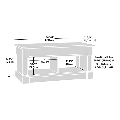 Sauder North Avenue Dresser, L: 42.95" x W: 15.83" x H: 30.0", Charter Oak Finish