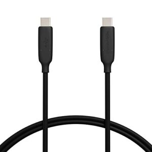 amazon basics usb-c to usb-c 3.1 gen 2 fast charging cable, 60w, 10gbps high-speed, 3 foot, black