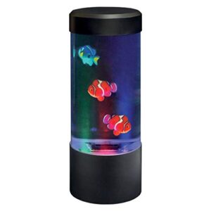 lightahead led mini desktop fantasy fish lamp with color changing light effects. a sensory synthetic fish tank aquarium mood lamp. excellent gift