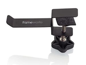 gator frameworks cases frameworks headphone hanger for desks (gfw-hp-hangerdesk), black small