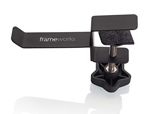 Gator Frameworks Cases Frameworks Headphone Hanger for Desks (GFW-HP-HANGERDESK), Black Small