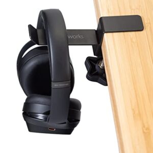 Gator Frameworks Cases Frameworks Headphone Hanger for Desks (GFW-HP-HANGERDESK), Black Small