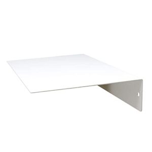 Buhbo Floating Shelf Wall Mounted (8 inch x 12 inch) Heavy Duty Industrial Modern Steel, White