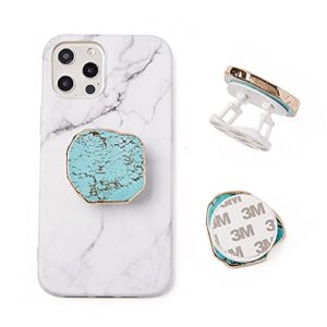 Turquoise Stone Phone Grip Stand Mount Holder for Cellphone, Tablet