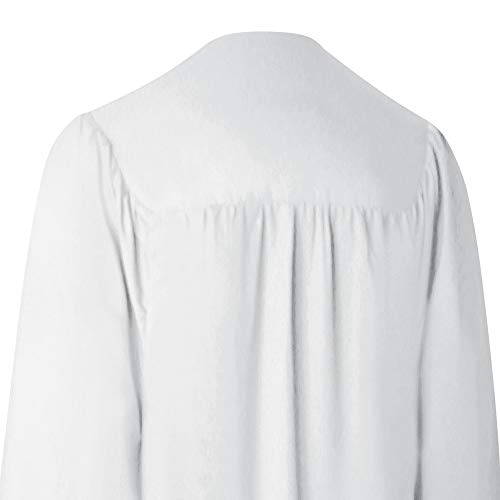 Endea Church Matte Choir Robe (51 (5'6" - 5'8"), White)