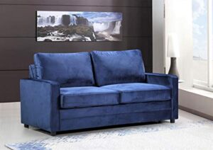 container furniture direct rosina sleeper sofa with high density innerspring mattress, 70", dark blue