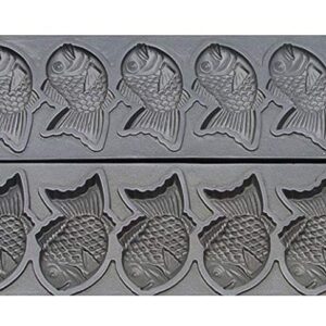 ALDKitchen Taiyaki Maker | Fish-Shaped Waffle Iron | Nonstick (6 Pcs (Closed-Mouth Fish))