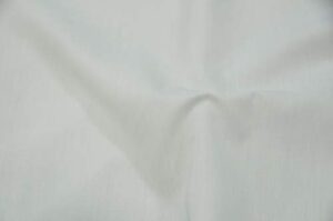 1 yard 60" wide white premium cotton blend broadcloth fabric