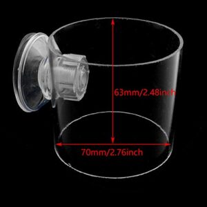 DGZZI Fish Feeder Acrylic Aquarium Fish Tank Adjustable Circle Ring Fish Feeding Floating Food Dish Food Protection Cover Tray Feeder