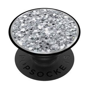 silver-color-picture popsockets popgrip: swappable grip for phones & tablets