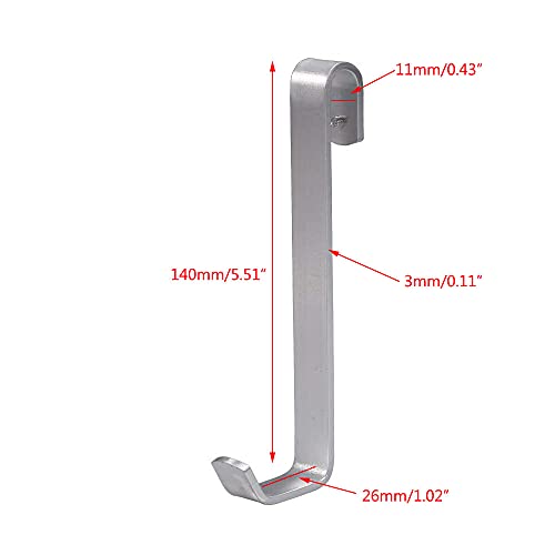Rddconkit Pack of 4 Towel Hanger Hanging Hook for Bathroom Shower Glass Doors (Hook Inner Diameter 11mm/0.43")