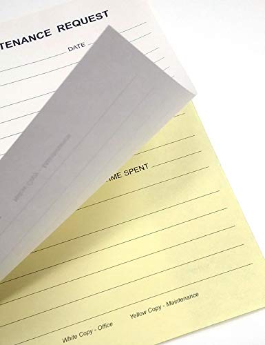 Maintenance Request Forms on 2 Part Carbonless Paper (Pack of 100)