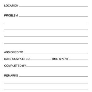 Maintenance Request Forms on 2 Part Carbonless Paper (Pack of 100)