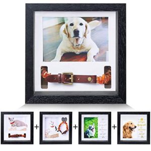 kcrasan pet picture frame memorial - dog memorial sentiment frame for loss of dog gifts - pet collar frame remembrance sympathy dog or cat tribute keepsake