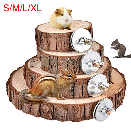 Small Pets Squirrel Hamster Parrot Bird Playing Toy | Wooden Board Jumping Platform Pet Stand