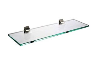 xvl 15.5-inch bathroom glass shelf, brushed nickel gs3003l