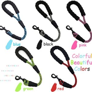 Mycicy Short Dog Leash- 18 Inch Rope Traffic Leash with Padded Handle- 1/2” Strong Nylon Tab Leash for Medium Large Dogs Training Walking