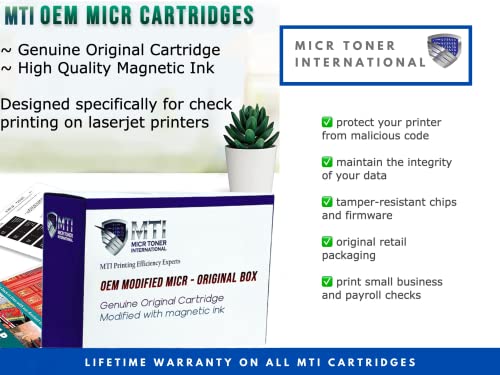 MTI Compatible 414A MICR OEM Modified Replacement for W2020A Toner | Color Enterprise M455dn MFP M480f Pro M454dw M454dn MFP M479fdw M479fdn Printer | Check Printing Magnetic Ink Cartridge